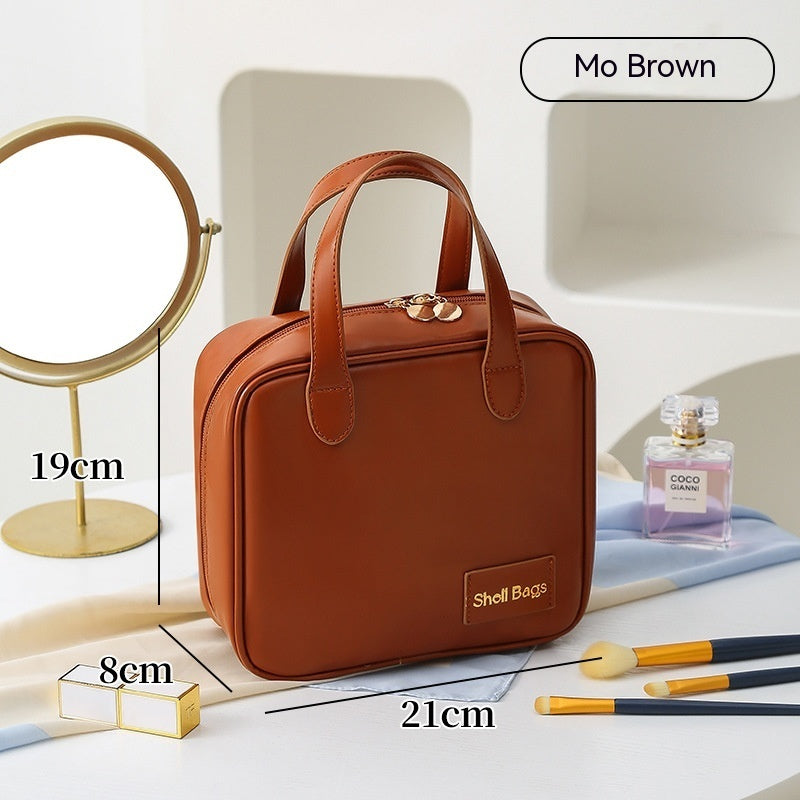 PU Große Kapazität Reise Make Up Aufbewahrung Organizer Make-up Beutel Kosmetiktasche Shell Taschen