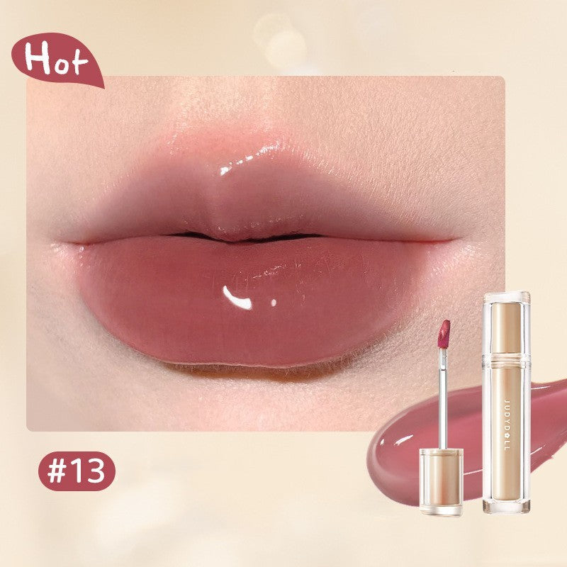 Iced Tea Mirror Lip Glaze Mirror Water Gloss Lip Gloss Glass Jelly Lip Brown Lipstick - beautyshop-24