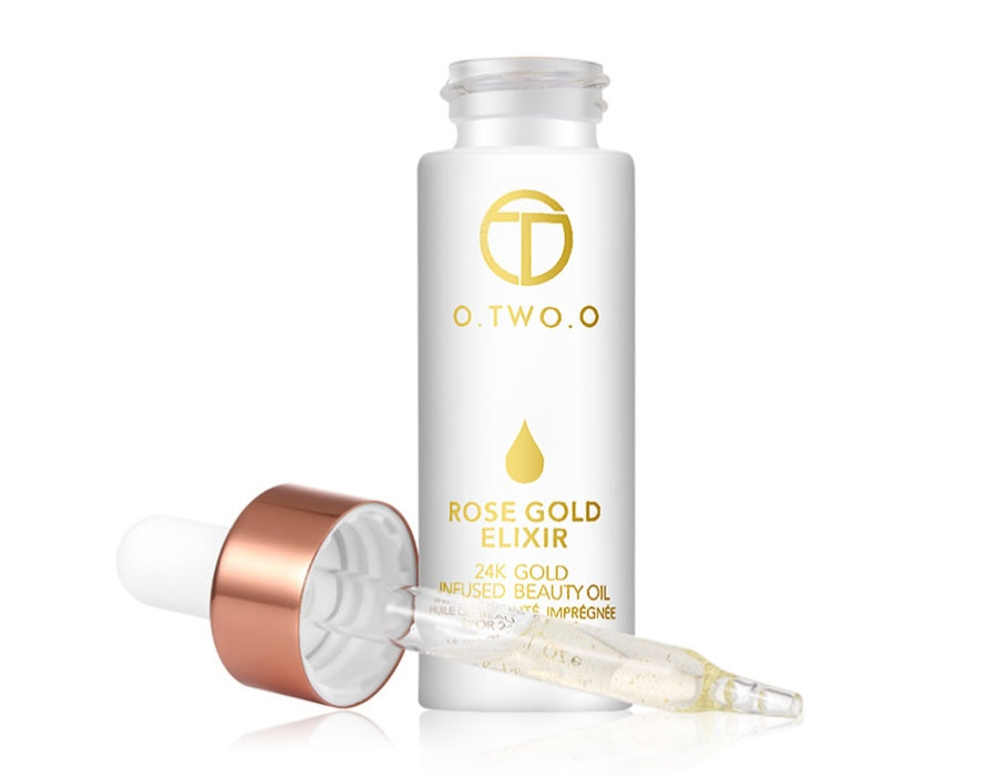 24k Rose Gold Elixier Haut-Make-up-Öl für das Gesicht Ätherisches Öl vor der Grundierung Foundation Feuchtigkeitsspendendes Gesichtsöl Anti-Aging