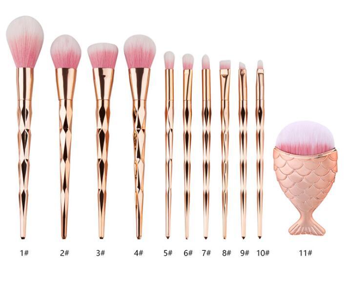 1 stück Diamant Fisch Make-up Pinsel Set Foundation Blend Power Lidschatten Kontur Concealer Rouge Kosmetische Schönheit Make-up
