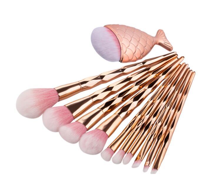 1 stück Diamant Fisch Make-up Pinsel Set Foundation Blend Power Lidschatten Kontur Concealer Rouge Kosmetische Schönheit Make-up