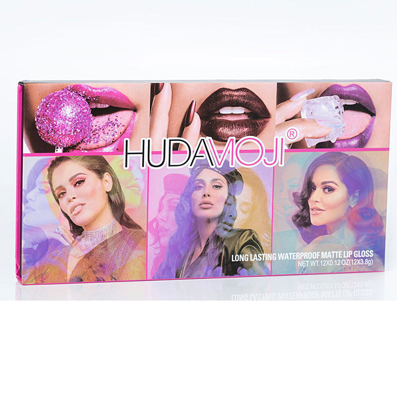 Neu 12 Matte Lip Glaze Lippen-Make-up-Set - beautyshop-24
