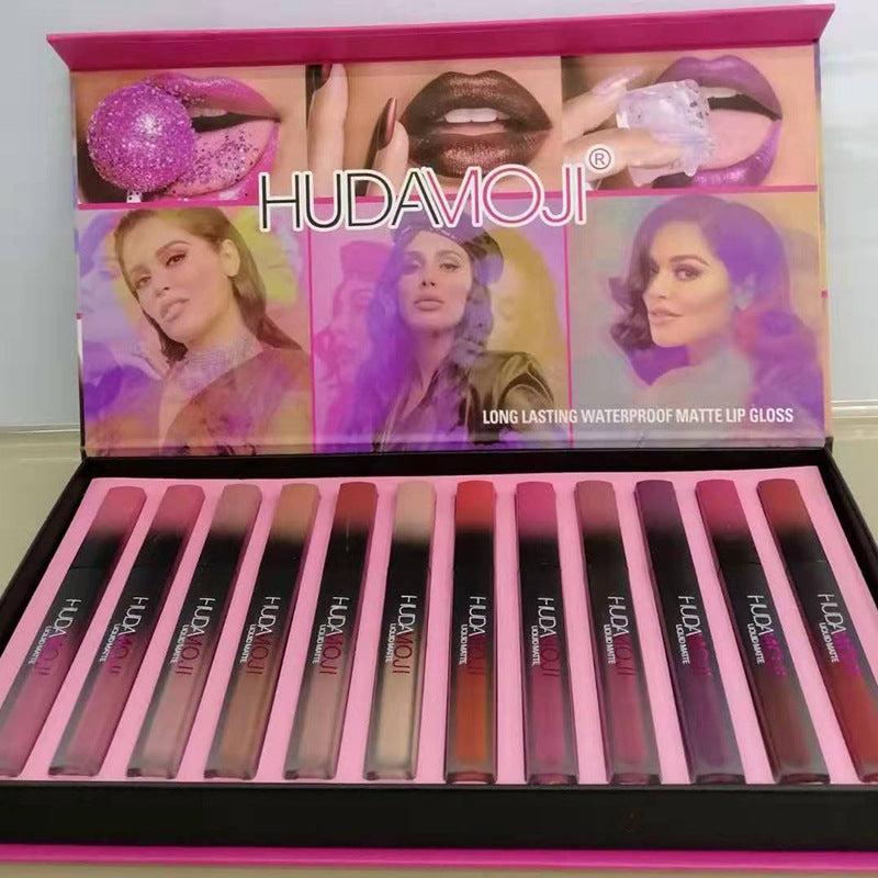 Neu 12 Matte Lip Glaze Lippen-Make-up-Set - beautyshop-24