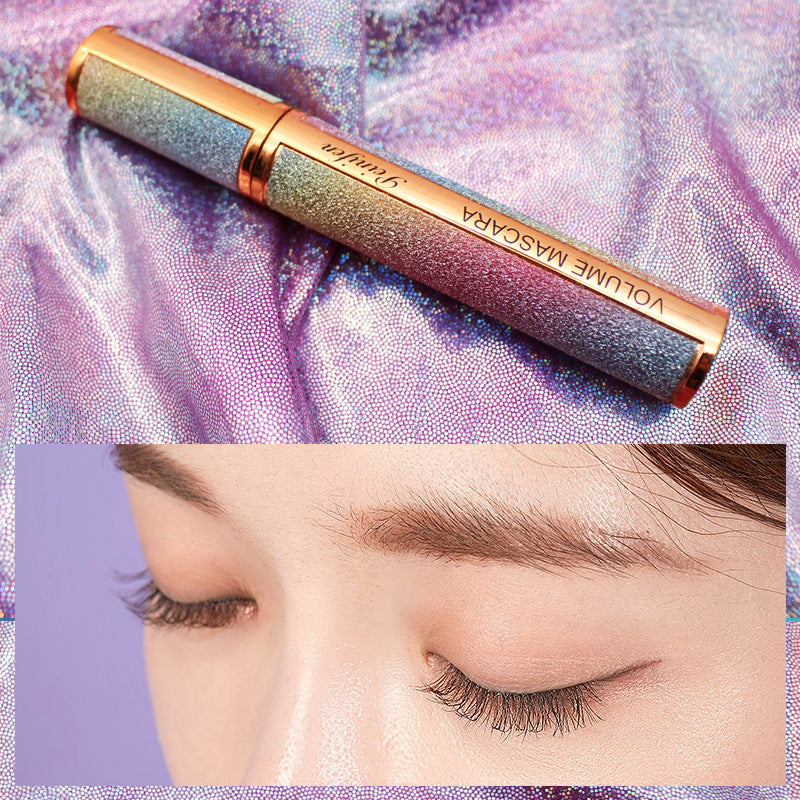Starry Sky Slim Mascara Thick Curling Wasserfest, schweißfest und nicht leicht zu verwischen Make-Up Schwarze Wimperntusche
