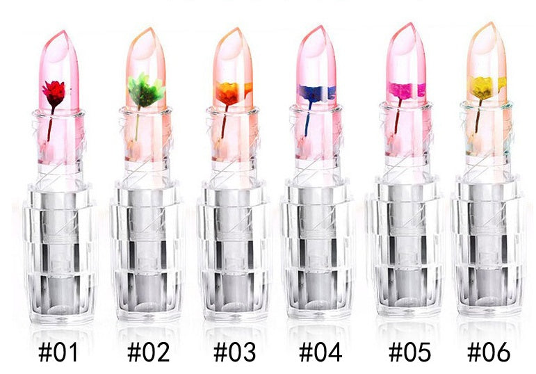 Machen-up flowerslipstick lip feuchtigkeitsspendende lip balm gelee blume farbe lippenstift - beautyshop-24