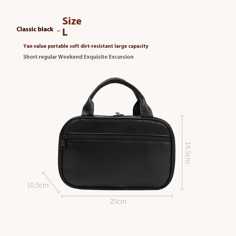 Neue tragbare Kosmetiktasche mit Griff Wasserdichte Make-up-Toilettenartikel Handtasche mit großer Kapazität Multifunktionale Aufbewahrungs-Reisetasche für Frauen