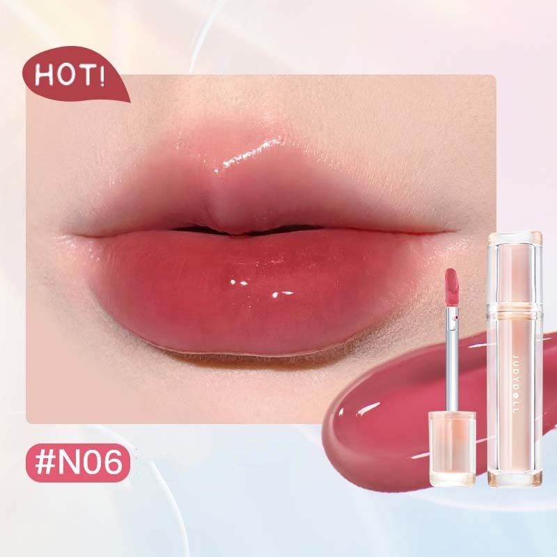 Iced Tea Mirror Lip Glaze Mirror Water Gloss Lip Gloss Glass Jelly Lip Brown Lipstick - beautyshop-24