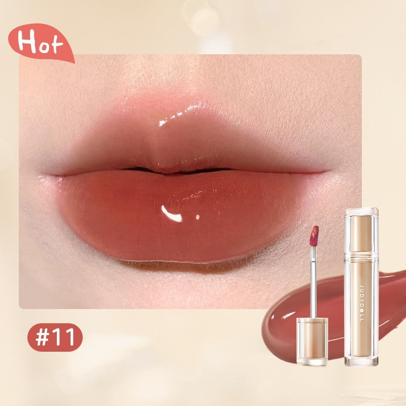 Iced Tea Mirror Lip Glaze Mirror Water Gloss Lip Gloss Glass Jelly Lip Brown Lipstick - beautyshop-24