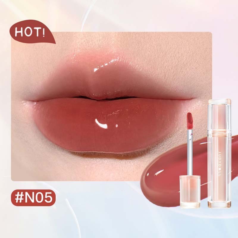 Iced Tea Mirror Lip Glaze Mirror Water Gloss Lip Gloss Glass Jelly Lip Brown Lipstick - beautyshop-24