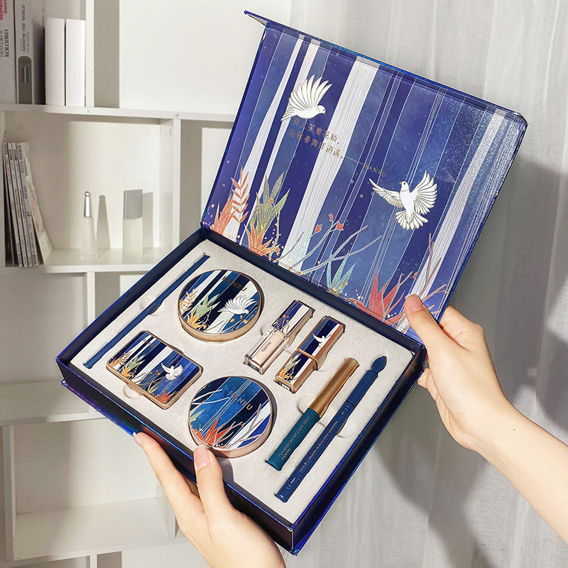 Oriental Beauty Lotus Pond Moonlight Velvet Lipstick Makeup Set Gift Box - beautyshop-24