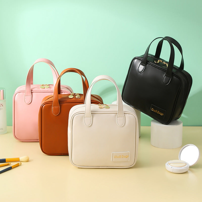 PU Große Kapazität Reise Make Up Aufbewahrung Organizer Make-up Beutel Kosmetiktasche Shell Taschen