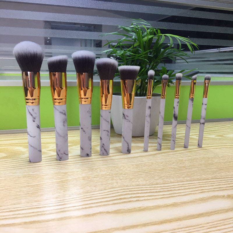 Fabrik Direktverkauf Marmor Muster Make-up Pinsel 10 große kleine Make-up Pinsel Schönheit Make-up Werkzeug Make-up Pinsel Tasche