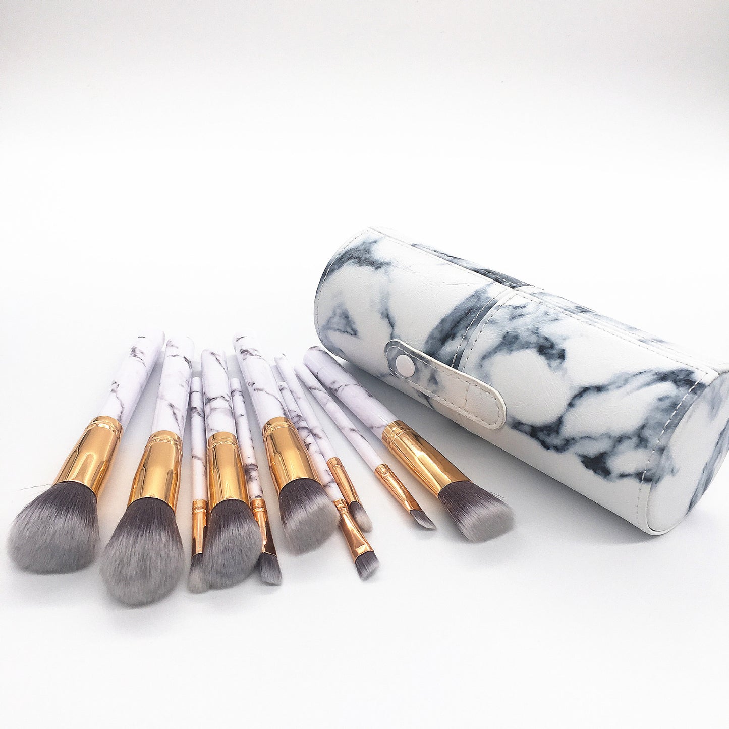 Fabrik Direktverkauf Marmor Muster Make-up Pinsel 10 große kleine Make-up Pinsel Schönheit Make-up Werkzeug Make-up Pinsel Tasche