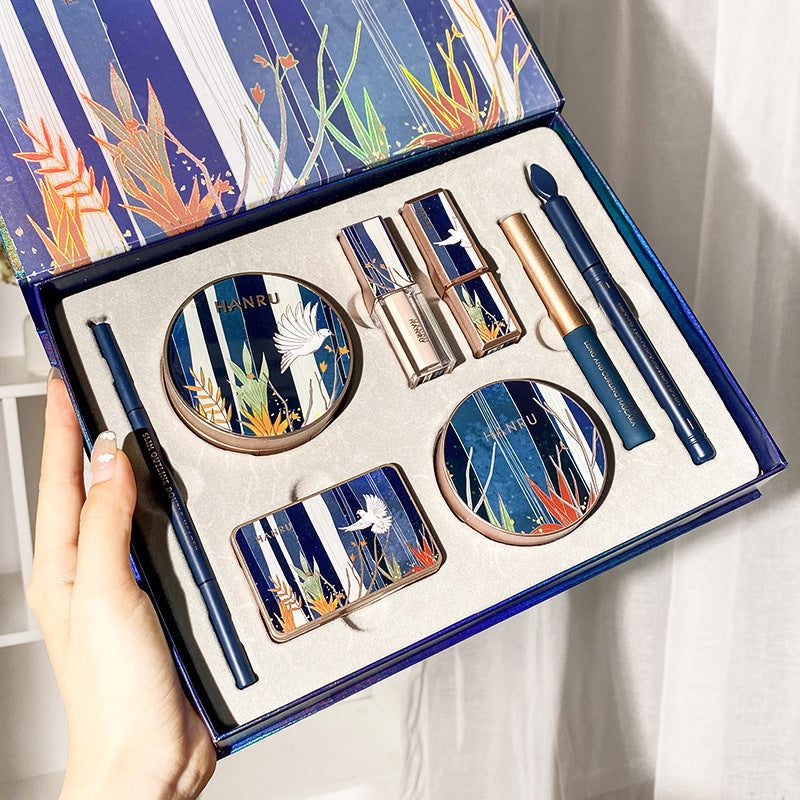Oriental Beauty Lotus Pond Moonlight Velvet Lipstick Makeup Set Gift Box - beautyshop-24