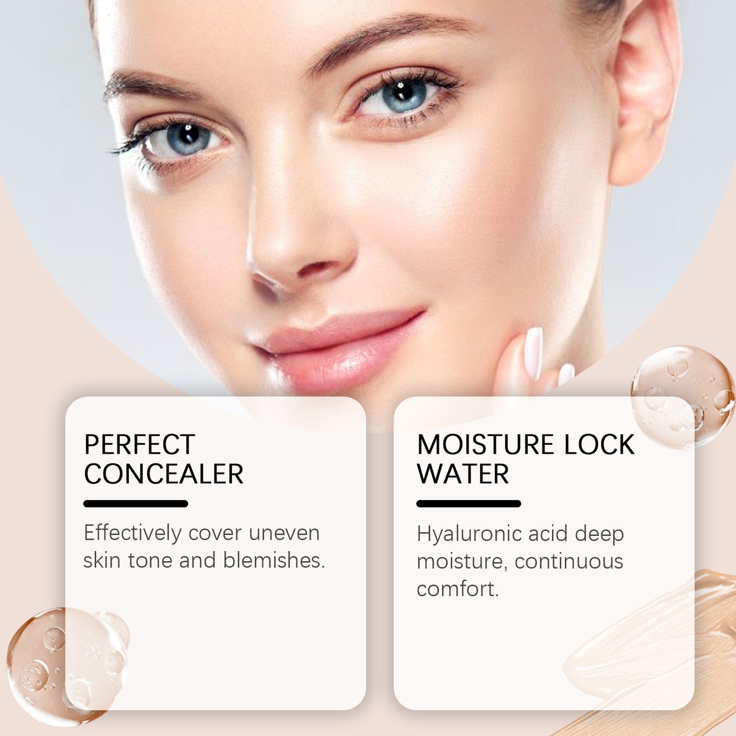 Foundation Stick mit Pinsel, Make-up Foundation Concealer, Concealer Make-up Foundation volle Deckkraft, Milch Make-up Foundation, Concealer volle Abdeckung - beautyshop-24