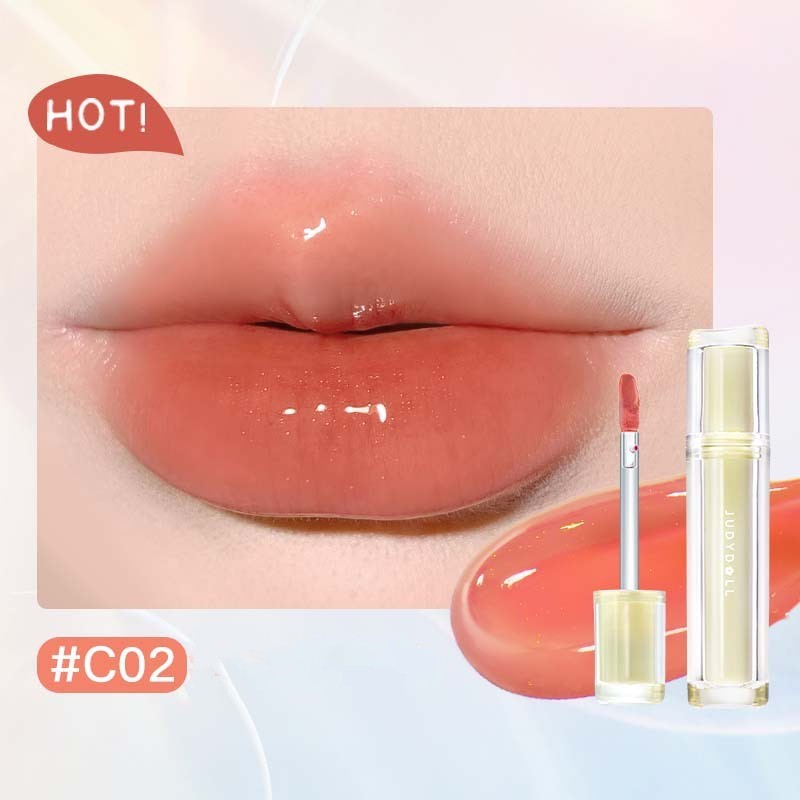 Iced Tea Mirror Lip Glaze Mirror Water Gloss Lip Gloss Glass Jelly Lip Brown Lipstick - beautyshop-24