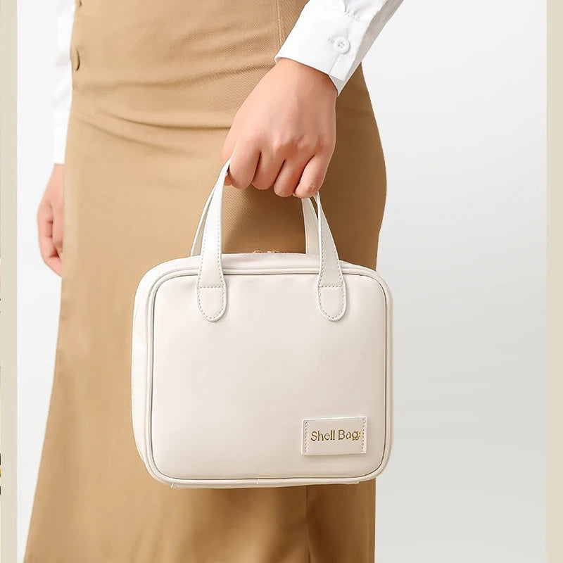 PU Große Kapazität Reise Make Up Aufbewahrung Organizer Make-up Beutel Kosmetiktasche Shell Taschen