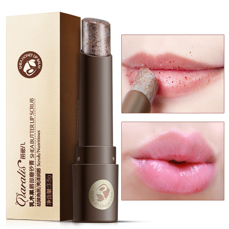 3.5g Shea Butter Lip Scrub Makeup Nourishing Moisturizing Lipbalm Anti Aging Exfoliating Full Lip Balm Remove Dead Skin Repair - beautyshop-24