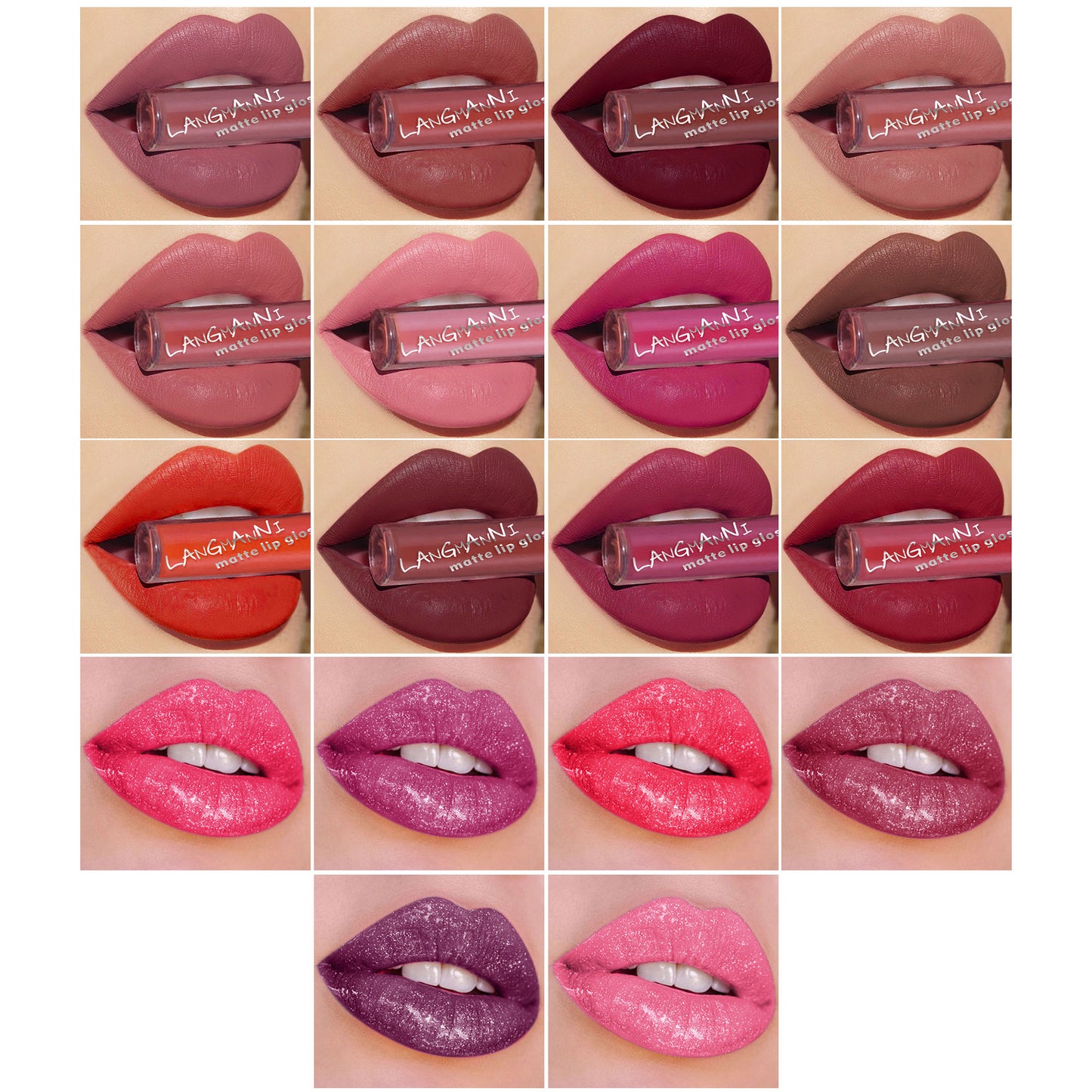 Lipstick 18 Count Lip Gloss Set Matte Velvet Lip Gloss - beautyshop-24