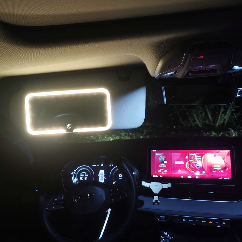 Auto-Sonnenblende mit leichtem LED-Schminkspiegel
