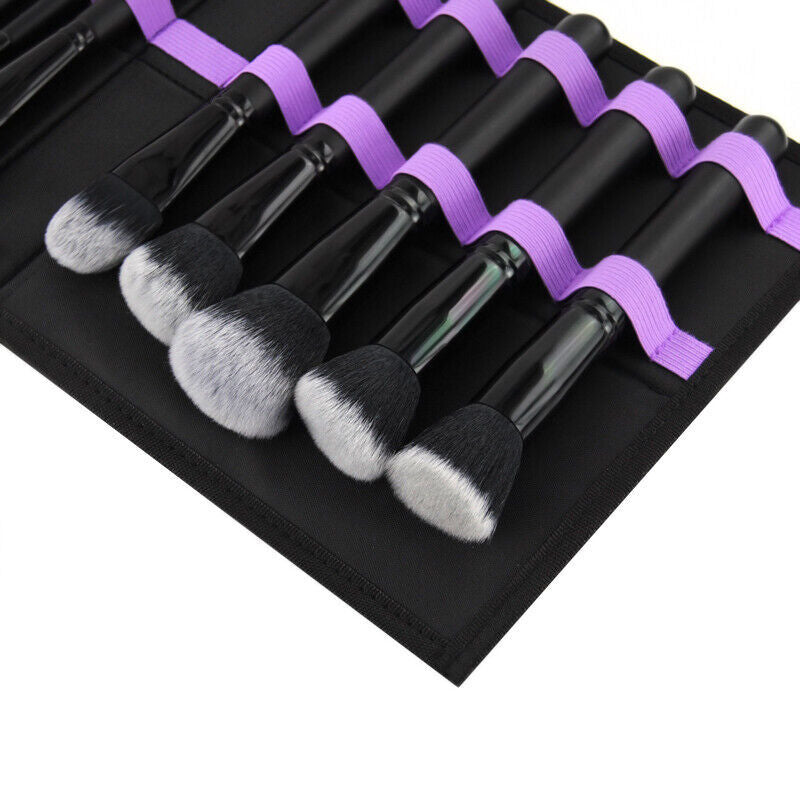 15Pcs Schwarz Make Up Pinsel Frau Set Mit Tasche Foundation Eyeliner Lidschatten