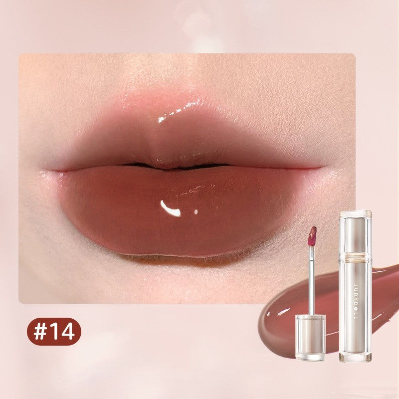 Iced Tea Mirror Lip Glaze Mirror Water Gloss Lip Gloss Glass Jelly Lip Brown Lipstick - beautyshop-24