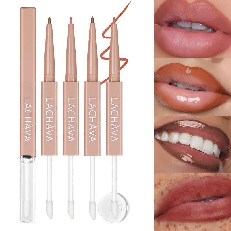 Double-headed Matte Lip Liner Transparent Moisturizing Lip Gloss - beautyshop-24
