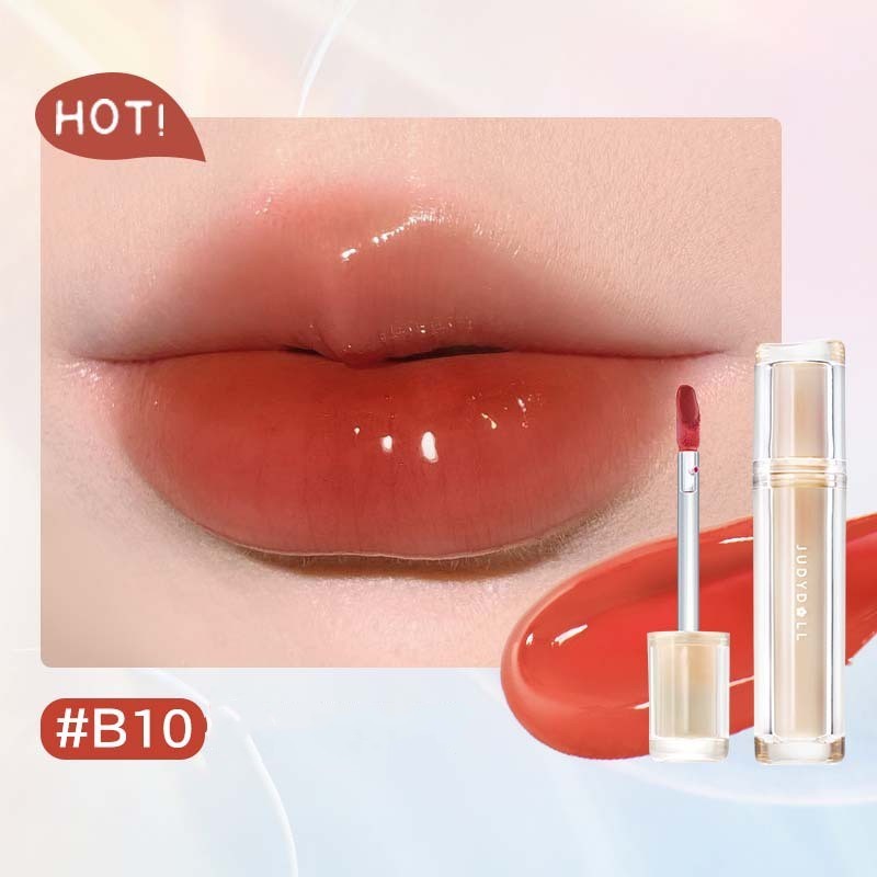 Iced Tea Mirror Lip Glaze Mirror Water Gloss Lip Gloss Glass Jelly Lip Brown Lipstick - beautyshop-24