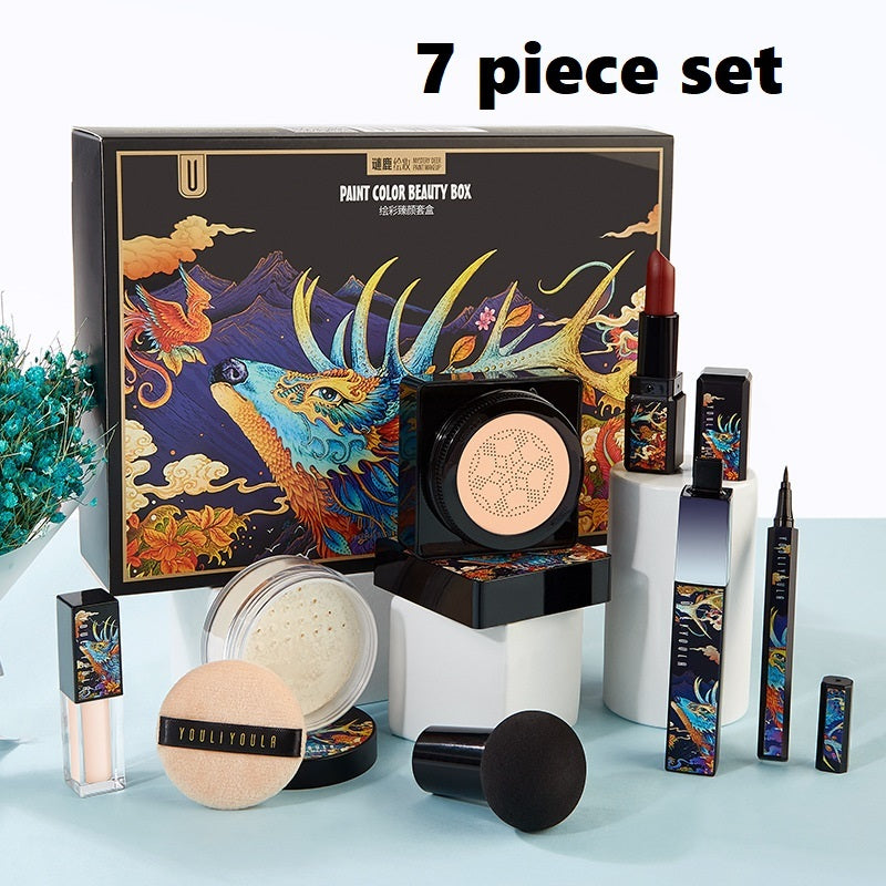 Elk Makeup Neunteiliges Set Make-up Puder Luftkissen BB Creme Lippenstift Erschwingliches Make-up-Set - beautyshop-24