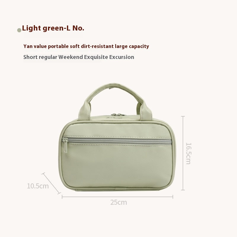Neue tragbare Kosmetiktasche mit Griff Wasserdichte Make-up-Toilettenartikel Handtasche mit großer Kapazität Multifunktionale Aufbewahrungs-Reisetasche für Frauen