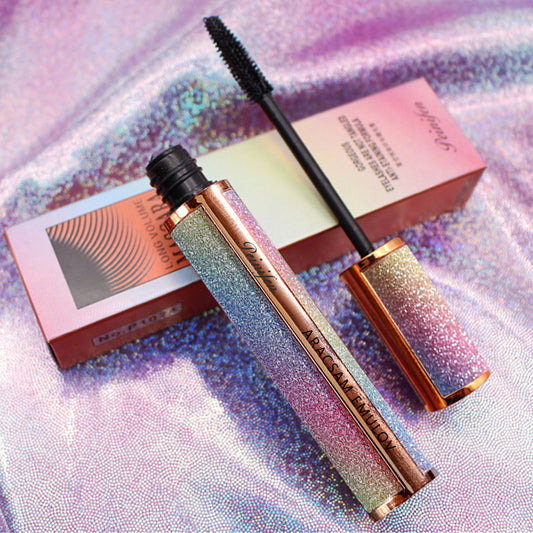 Starry Sky Slim Mascara Thick Curling Wasserfest, schweißfest und nicht leicht zu verwischen Make-Up Schwarze Wimperntusche