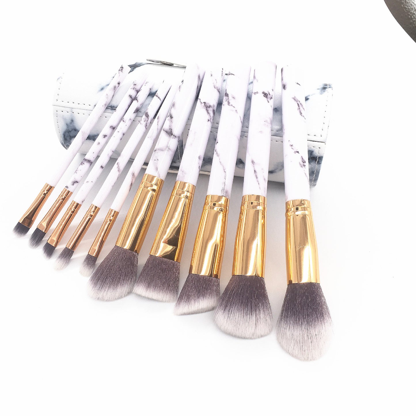 Fabrik Direktverkauf Marmor Muster Make-up Pinsel 10 große kleine Make-up Pinsel Schönheit Make-up Werkzeug Make-up Pinsel Tasche