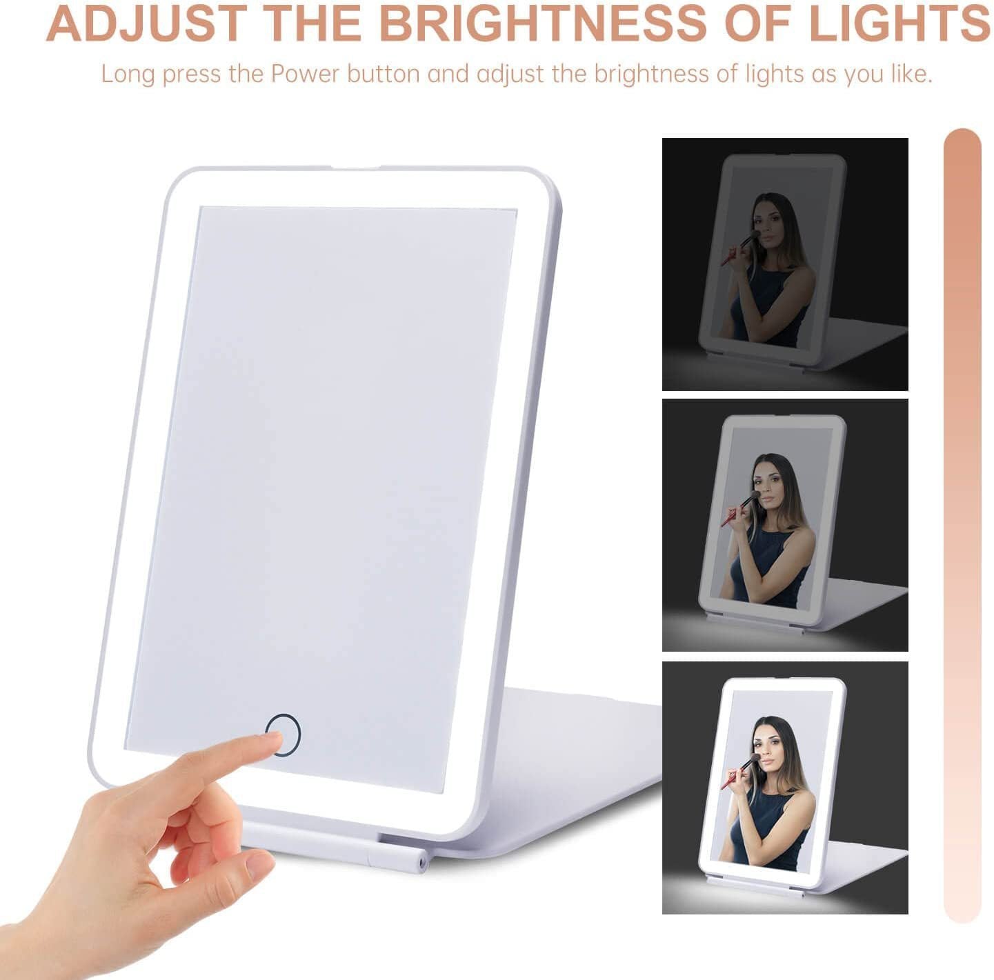 Faltbar mit Light Touch LED-Schminkspiegel