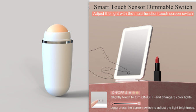 Faltbar mit Light Touch LED-Schminkspiegel