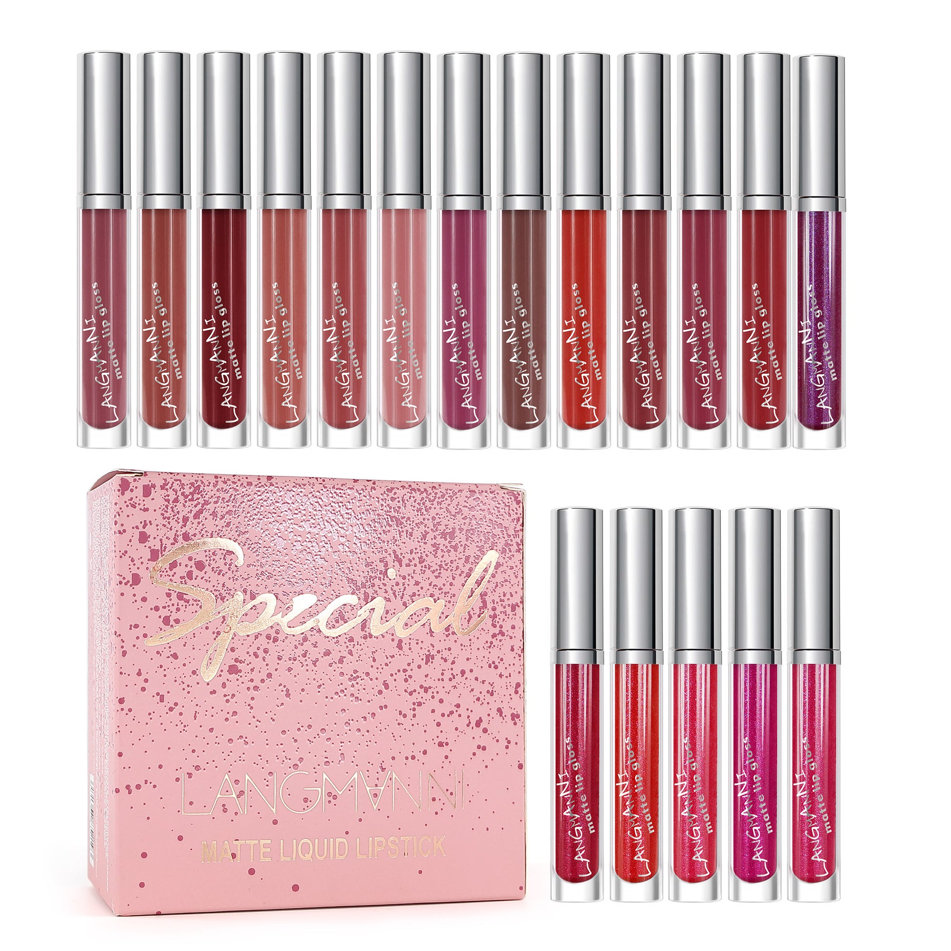 Lipstick 18 Count Lip Gloss Set Matte Velvet Lip Gloss - beautyshop-24