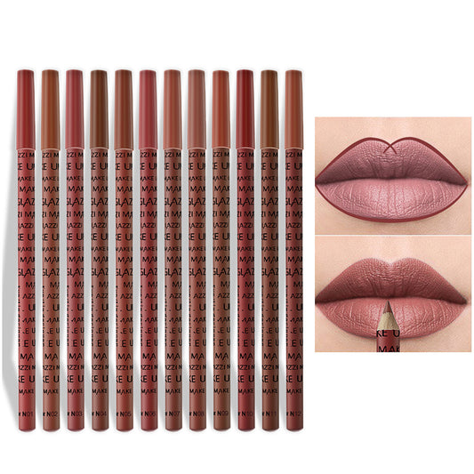 New GLAZZI12 Color Lip Liner Eyeliner Set Easy To Color Makeup Cosmetics - beautyshop-24