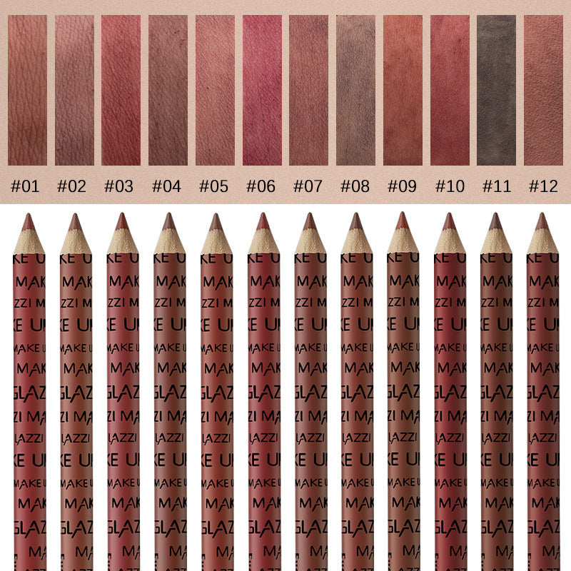 New GLAZZI12 Color Lip Liner Eyeliner Set Easy To Color Makeup Cosmetics - beautyshop-24