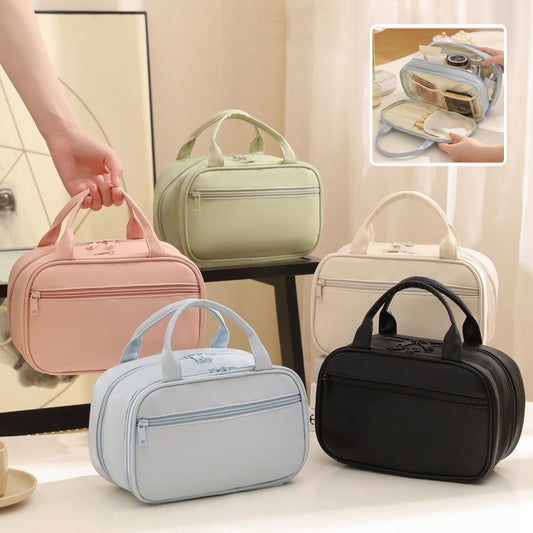Neue tragbare Kosmetiktasche mit Griff Wasserdichte Make-up-Toilettenartikel Handtasche mit großer Kapazität Multifunktionale Aufbewahrungs-Reisetasche für Frauen