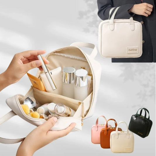 PU Große Kapazität Reise Make Up Aufbewahrung Organizer Make-up Beutel Kosmetiktasche Shell Taschen